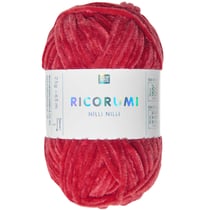 Pelote de fil à crocheter 100 % polyester - Rico Design - Ricorumi Nilli Nilli - Rouge vif 09