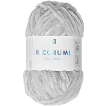 Pelote de fil à crocheter 100 % polyester - Rico Design - Ricorumi Nilli Nilli - Gris argent