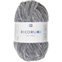 Pelote de fil à crocheter 100 % polyester - Rico Design - Ricorumi Nilli Nilli - Gris 26