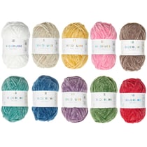 Lot de 10 pelotes de fil Rico Design - Ricorumi - Couleurs : 001, 021, 004, 008, 023, 017, 013, 012, 019, 009