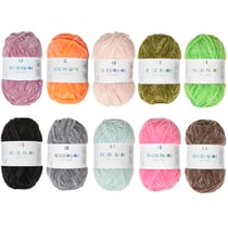 Lot de 10 pelotes de fil 100 % polyester - Rico Design - Ricorumi Nilli Nilli - Couleurs assorties