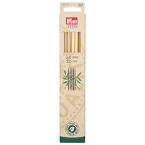 Aiguilles à tricoter 2 pointes n°6 - bambou - 20 cm