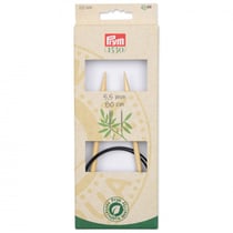 Aiguilles à tricoter circulaires n°5,5 - bambou - 80 cm