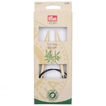 Aiguilles à tricoter circulaires n°7 - bambou - 80 cm