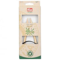Aiguilles à tricoter circulaires n°8 - bambou - 80 cm
