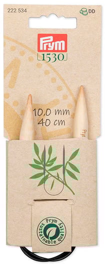 Aiguilles à tricoter circulaires n°10 - bambou - 40 cm