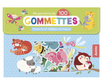 Ma pochette 100 gommettes parents et bébés animaux