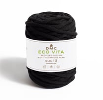 Pelote de fil à tricoter - DMC - Eco Vita 12 - Noir 002