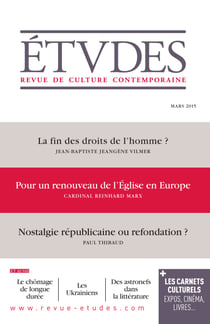 Etudes Mars 2015 - Pour un renouveau de l'Eglise en Europe