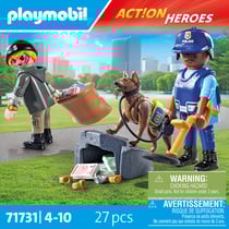 Playmobil - Policier chien de recherche et voleur - 71731 - Les policiers
