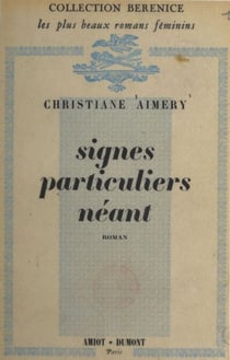 Signes particuliers néant