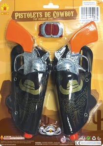 Pistolets de Cowboy avec étuis