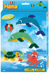 Jeu de perle á repasser,Boîte en plastique de perles Hama pour  enfants,perles d'eau Perler,spray Aqua Magic dos- YELLOW[A182]