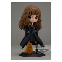 Figurine - Q Posket - Harry Potter - Hermione Granger avec Pattenrond - 14 cm