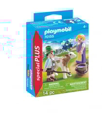Enfants avec veau - Playmobil La vie à la ferme - 70155