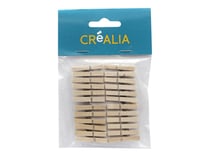 24 pinces à linge 3 cm - bois - Créalia