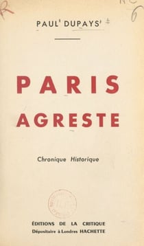 Paris agreste - Chronique historique