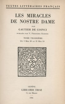Les Miracles de Nostre Dame - Tome III