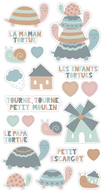 Stickers Tortues - Jolies Comptines