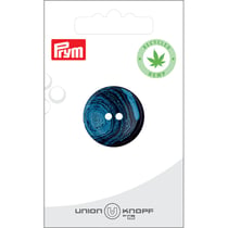 Bouton en chanvre 2 trous - Marine - 25 mm