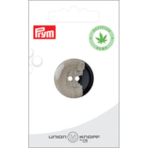 Bouton en chanvre 2 trous - Gris foncé - 25 mm