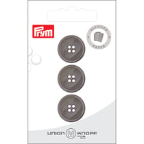 Bouton en papier 4 trous x 3 - Gris - 18 mm
