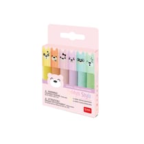 Lot de 6 mini surligneurs Legami pointe biseautée - Legami - Pastel - Ourson