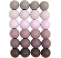 Perles De Macramé En Bois 25mm X24 -Tons De Rose - Rico Design