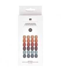 Perles de Macramé en bois arc-en-ciel