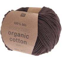 Pelote de fil à tricoter 100% coton - Rico Design - Essentials Organic Cotton Aran - Marron 26