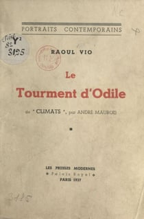 Le tourment d'Odile - De Climats par André Maurois