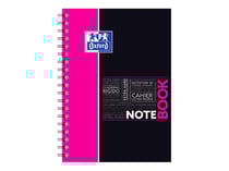 1 cahier à spirales - 17.6 x 25 cm - Notebook - Oxford Étudiant - 160 pages grands carreaux - Coloris assortis