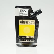 Tube 120 ml de peinture acrylique Sennelier - Abstract - Jaune De Cad Citron Imit. n°545 - Fine - Opaque