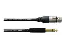 Cordial - CFM3FV Câble XLR - XLR femelle/Jack stéréo mâle