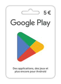 Carte prépayée Google Play - 5 euros