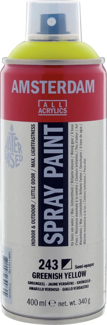 Bombe de peinture Amsterdam - 400ml - Jaune verdâtre