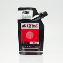 Tube 120 ml de peinture acrylique Sennelier - Abstract - Rouge cadmium foncé n°606 - Fine - Opaque