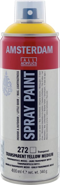 Bombe de peinture Amsterdam - 400ml - Jaune transparent moyen