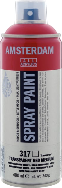 Bombe de peinture Amsterdam - 400ml - Rouge transparent moyen