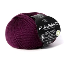 Pelote de fil à tricoter 100% laine - Plassard - Biosphere - Violet 38