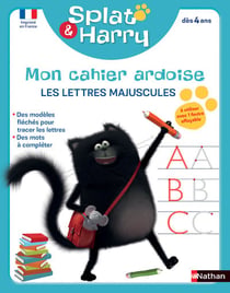 Splat & harry - cahiers effacables: lettres majuscules (des 4 ans)