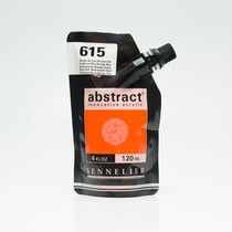 Tube 120 ml de peinture acrylique Sennelier - Abstract - Rouge De Cadmim Orange Imit. n°615 - Fine - Opaque