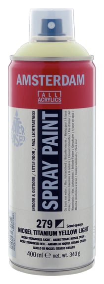 Bombe de peinture Amsterdam - 400ml - Jaune titane nickel clair