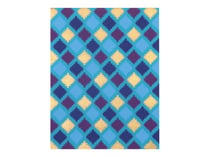 Lot de 6 feuilles - L'or de Bombay - 27,8 x 21,2 cm - bleu, violet, vert et or