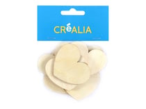 10 cœurs en bois 5 cm - couleur naturelle - Créalia