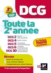DCG - Toute la 2e année du DCG 2, 4, 5, 6, 10 en fiches - Révision 2025-2026