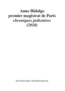 Anne Hidalgo premier magistrat de Paris - chroniques judiciaires (2018)