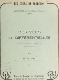 Dérivées et différentielles - Suivi d'exercices