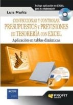 Confeccionar y controlar presupuestos y previsiones de tesorería con excel