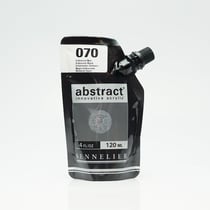 Tube 120 ml de peinture acrylique Sennelier - Abstract - Iridescent Noir n°070 - Fine - Opaque